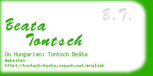 beata tontsch business card